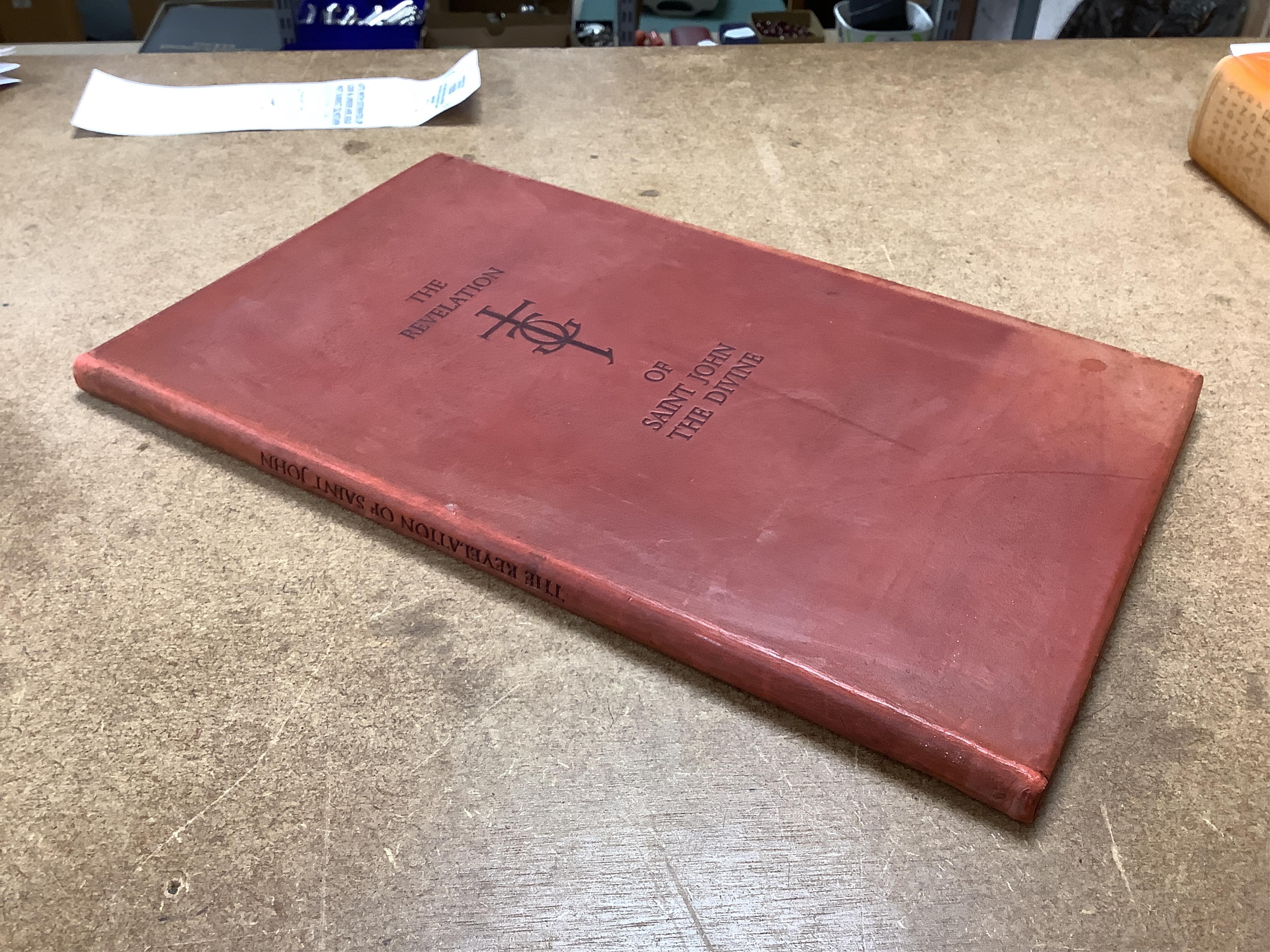 The Gregynog Press - The Revelation of Saint John the Divine. Limited Edition (of 250 numbered copies). 41 (some full page) wood engraved illus. (by Blair Hughes-Stanton), title and elsewhere with some red printing: orig